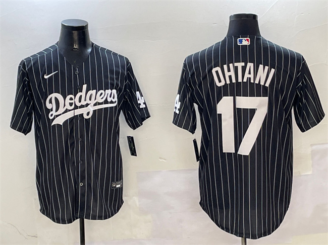 Men's Los Angeles Dodgers #17 Shohei Ohtani Black Cool Base Stitched Baseball Jersey Men's Los Angeles Dodgers #17 Shohei Ohtani Black Cool Base Stitched Baseball Jersey